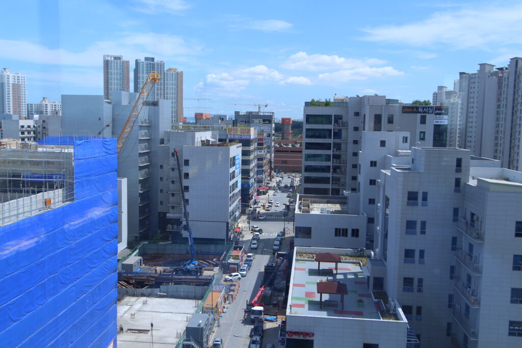 8년 전 김포 구래동 상업지구 전경