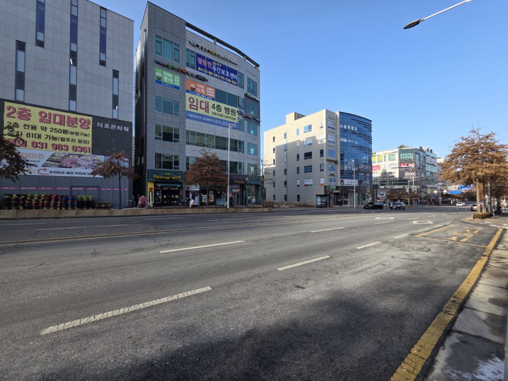 김포 마산동 근린상업지역 상업·업무용 건물 밀집 전경