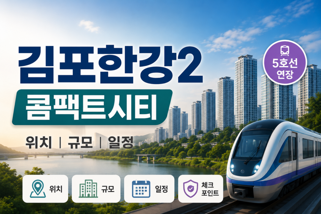 김포한강2콤팩트시티 위치 규모 일정과 5호선 연장 내용을 담은 도시개발 썸네일 이미지