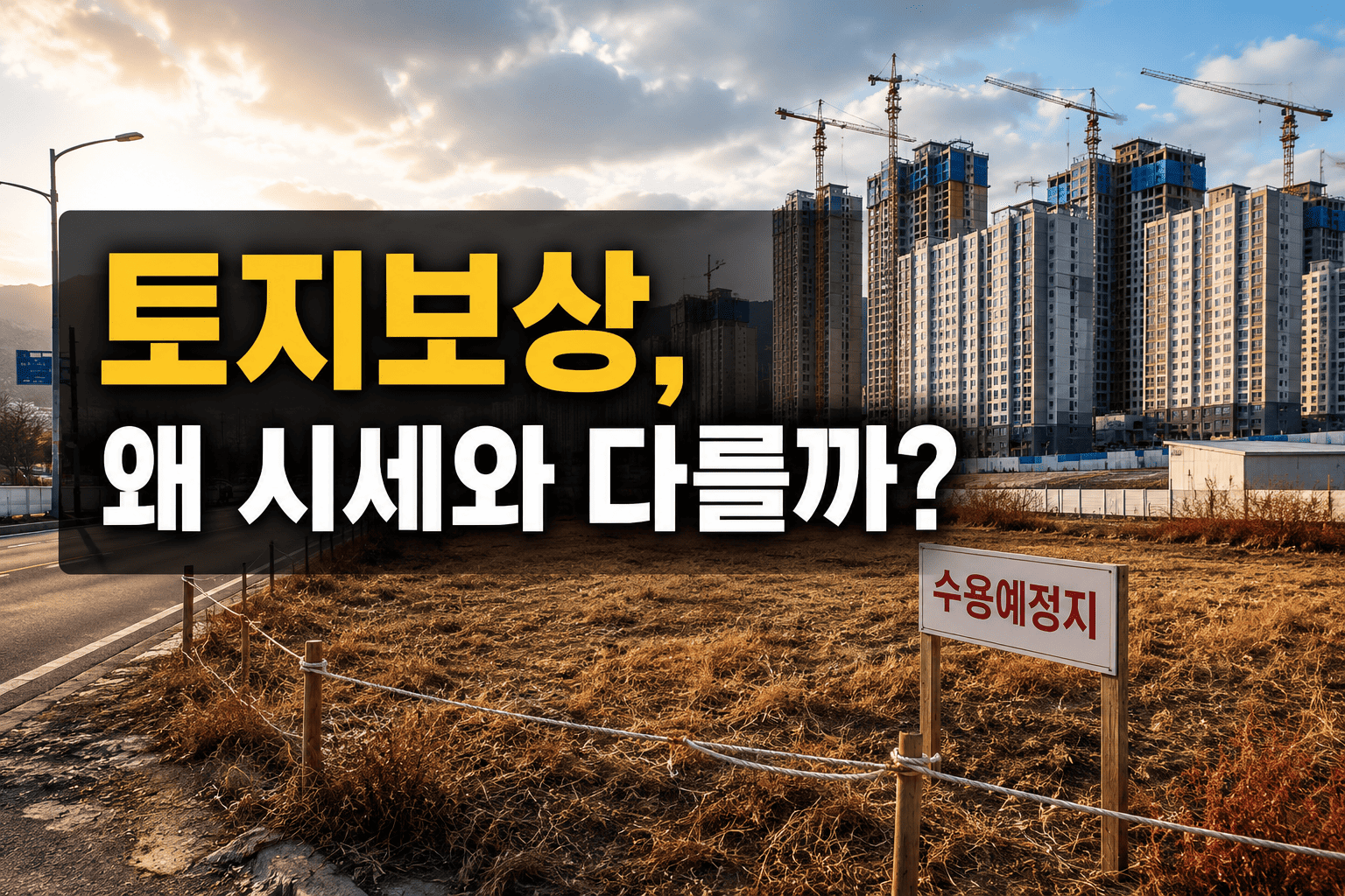 공공주택지구 토지보상이 일반 시세와 다르게 산정되는 이유를 표현한 썸네일