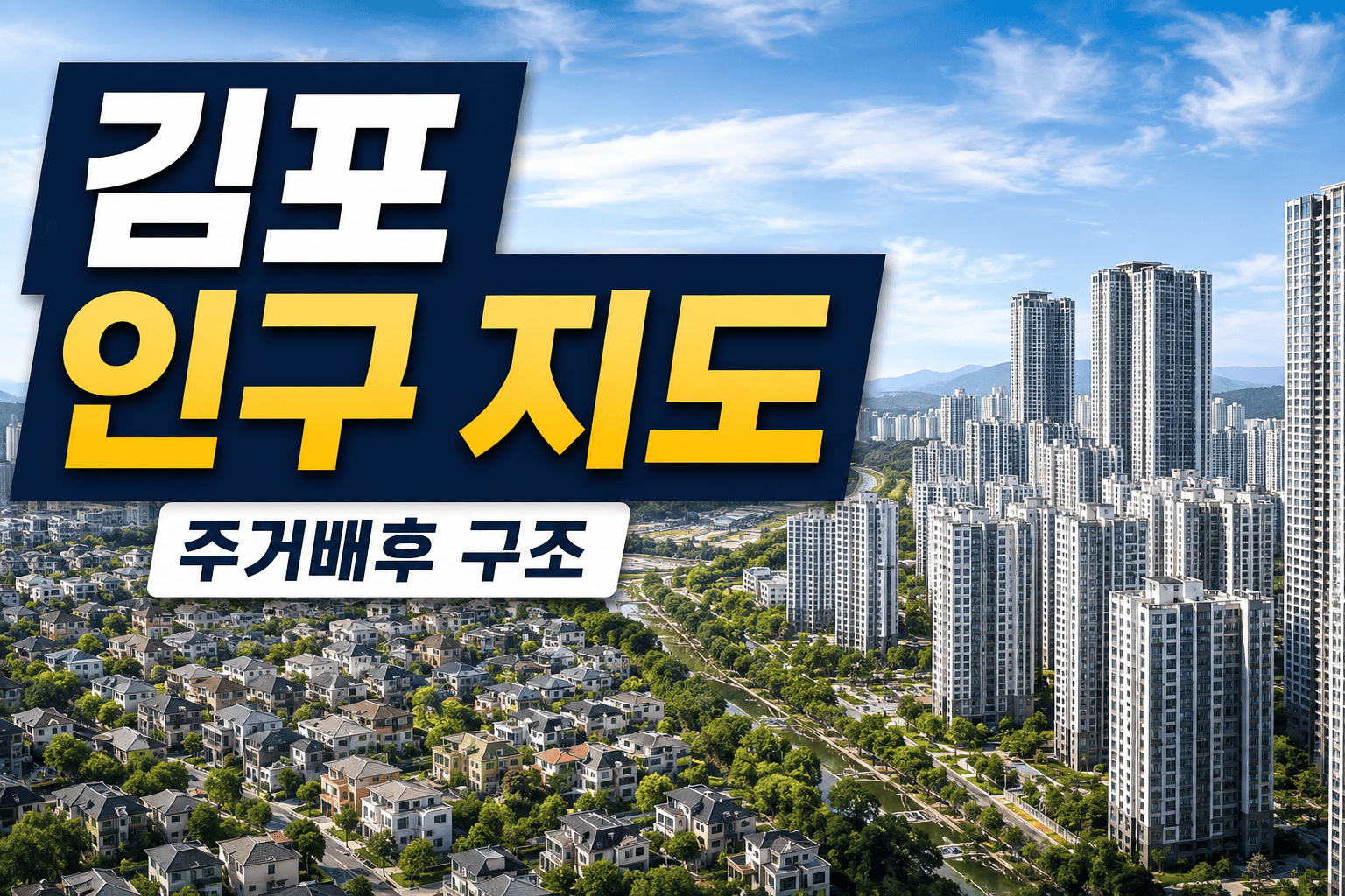 김포 인구 지도와 지역별 주거배후 구조