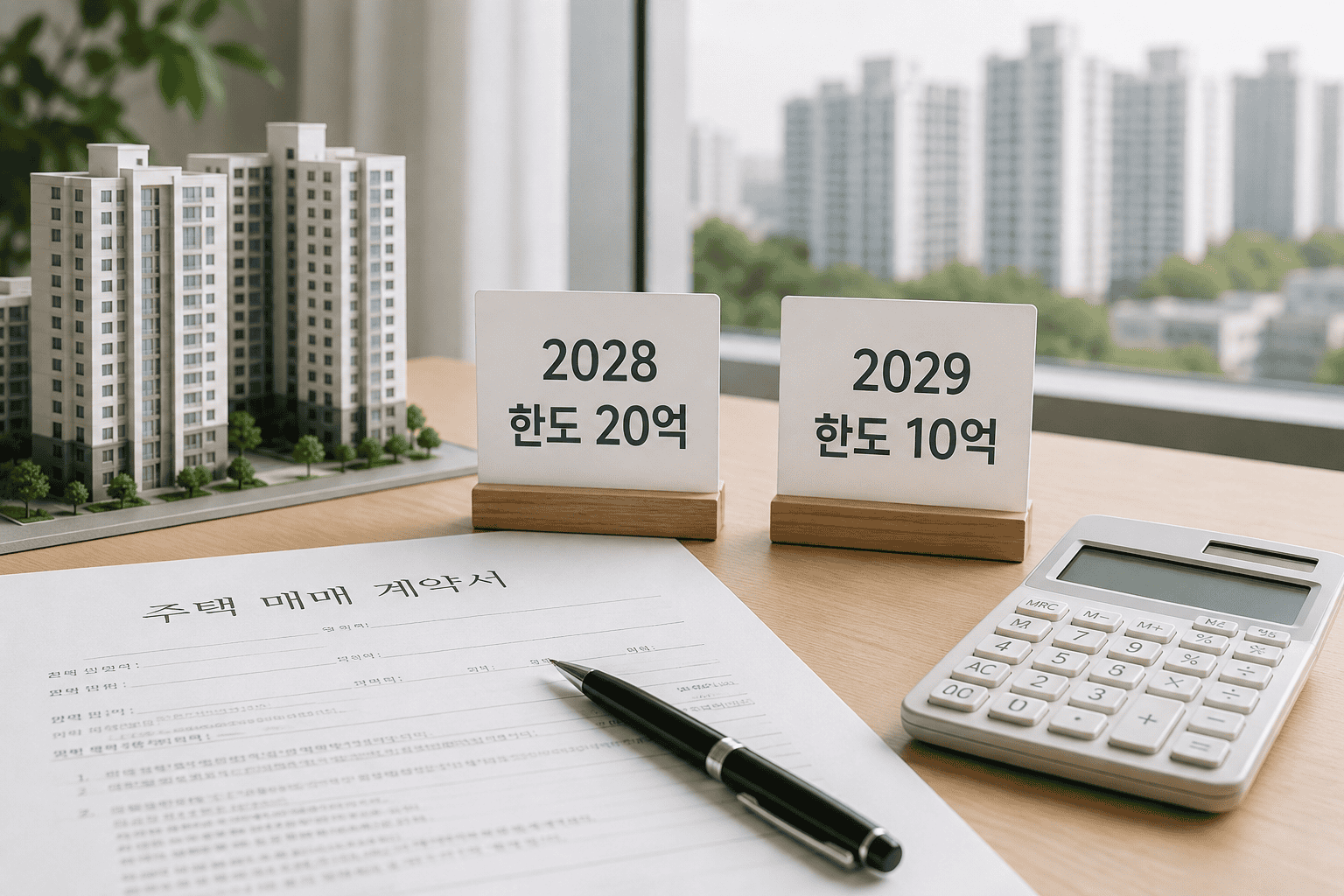 장특공제 공제액 한도 연도별 변화 - 2028년 20억 원, 2029년 10억 원