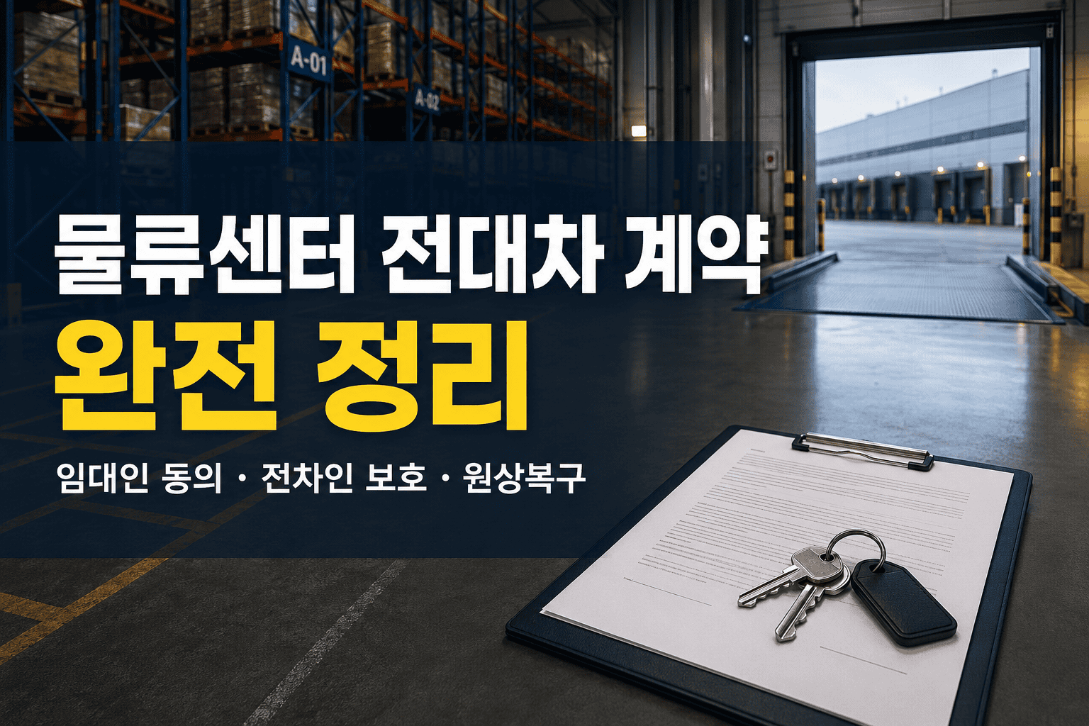 물류센터 전대차 계약의 임대인 동의와 전차인 보호 및 원상복구 책임