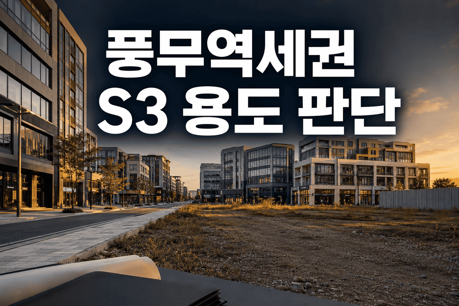 풍무역세권 S3 준주거시설용지 용도 판단과 허용용도 확인