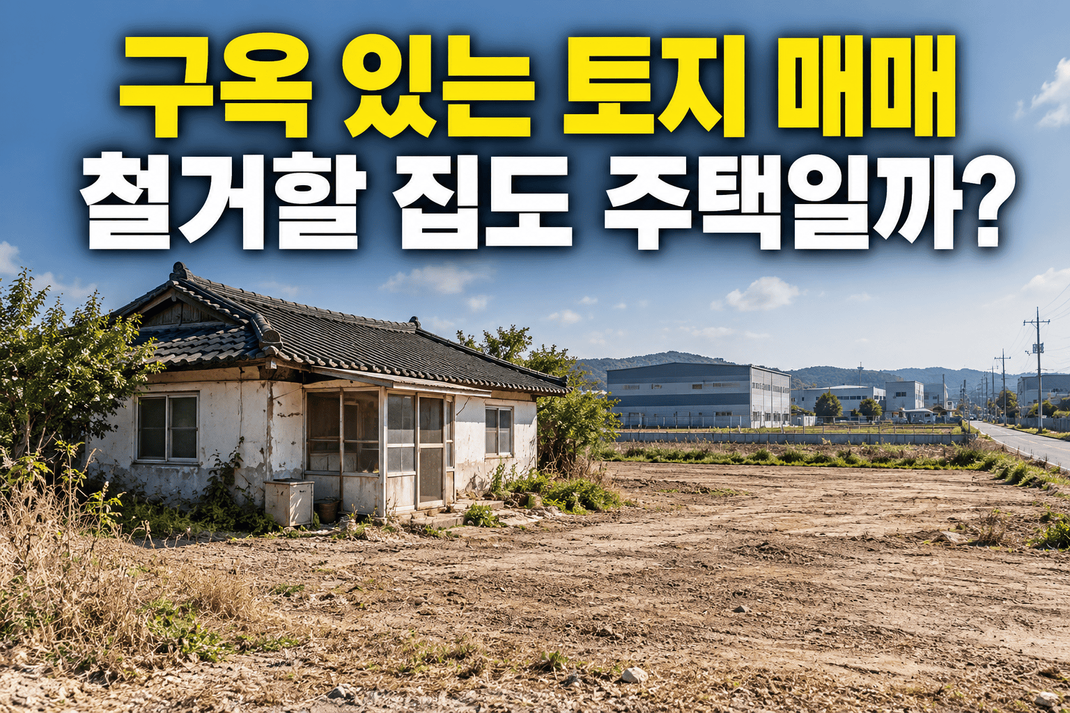 구옥이 있는 토지와 철거 예정 주택의 취득세 및 건축물대장 확인을 설명하는 대표 이미지